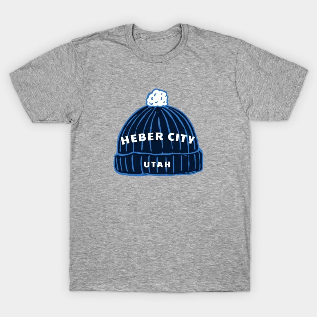 Heber City Utah UT Winter Snow Hat Toque T-Shirt by Go With Tammy